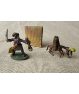 Vintage Hand Painted Figures; 1 Musketeer, 1 Chinese Farmer &amp; Horse &amp; 1 ... - $118.18