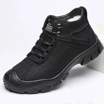 Winter Women Men Boots Shoes Plush Keep Warm Sneakers Man Outdoor Waterproof Ank - £54.24 GBP