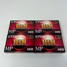 Lot Of 4 New Sealed TDK Hi8 MP120 Camcorder Video Cassettes - £27.28 GBP