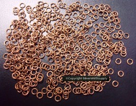 Antique copper plated metal open jump rings 3mm round wire  22ga 500pcs FPJ023B - £2.33 GBP