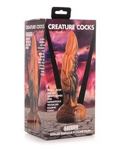 Creature Cocks Ravager Rippled Tentacle Silicone Dildo - Orange/Black - $48.77