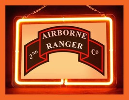 US Army Military 2nd Airborne Ranger battalion Hub Bar Advertising Neon ... - $79.99