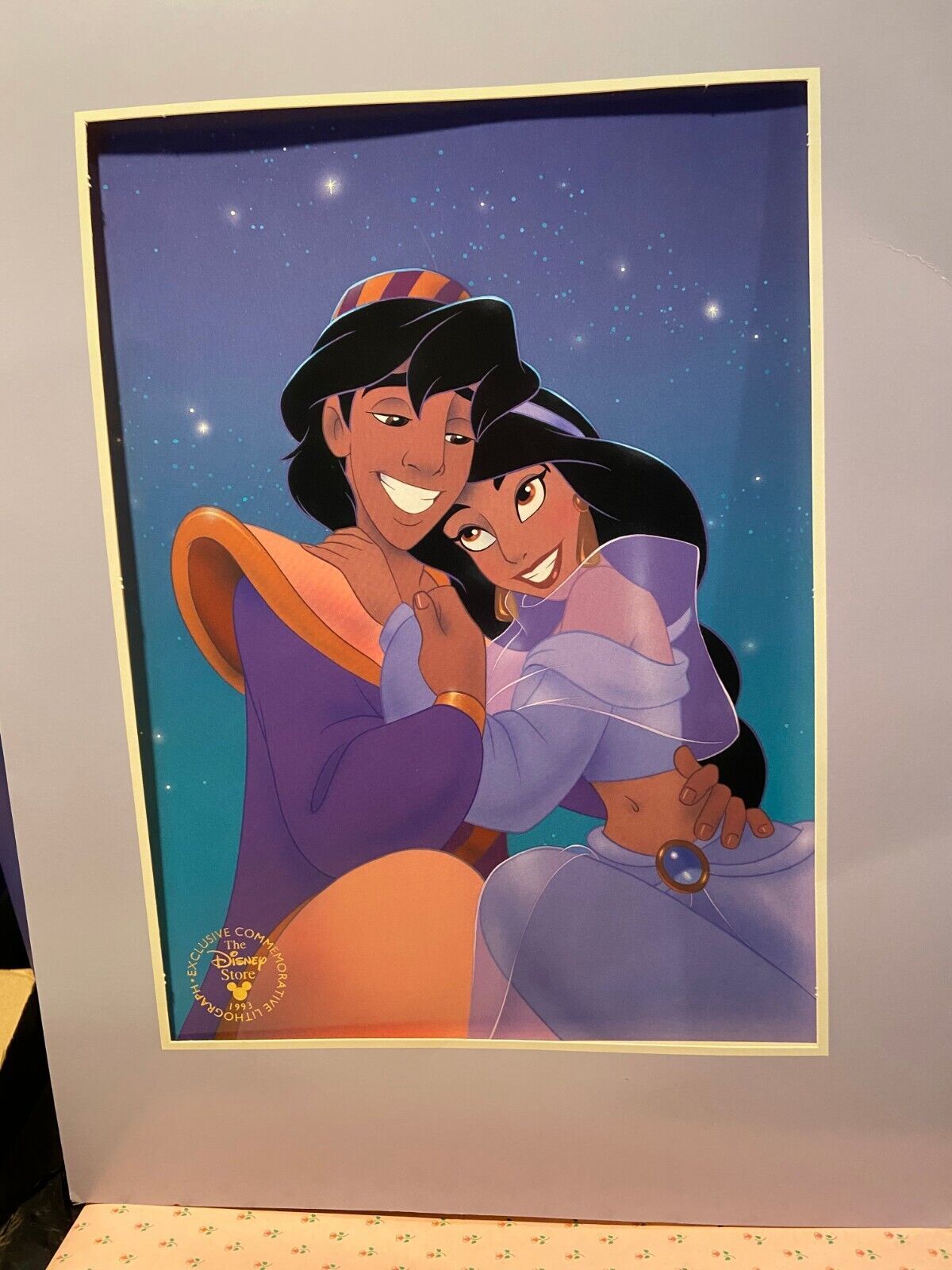 1993 Disney's Aladdin Lithograph *Flaws* a1 - £11.78 GBP
