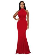 Women&#39;s Solid Color Dress Back Zipper Sleeveless Pleated Dress Evening P... - $58.79