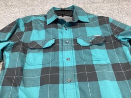 Eddie Bauer Shirt Men&#39;s Medium Button Up Flannel Buffalo Check Long Sleeve - £10.64 GBP