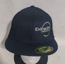 Envision Construction" Port Authority Blue Fitted L-XL Baseball Cap - New - £11.18 GBP