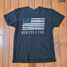 Mumford &amp; Sons T-Shirt 2015 Tour 2 Sided Band Cities Concert Flag Size M - $14.80