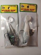 Creme, 3 inch, Spoiler Shad, Swim Bait Spinner Lure, Lot of 2, Pearl, Bl... - $6.81 CAD