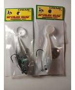 Creme, 3 inch, Spoiler Shad, Swim Bait Spinner Lure, Lot of 2, Pearl, Bl... - €4,38 EUR
