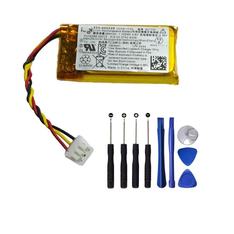 290mAh Battery For Logitech G Pro X Superlight 2 Gaming Mouse 533-000229 /521730