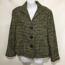 Lafayette 148 NY 14 Green Boucle Wool Blend Jacket Blazer - £80.94 GBP