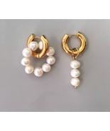 Punk Metal Stainless Golden Round Earclip Earrings For Women Fashion Vin... - £9.41 GBP