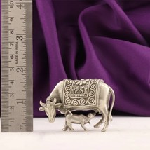 BIS HALLMARKED 925 Silver Antique 3D Kamadenu Idol - pure silver gift items  - £68.46 GBP+