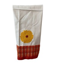 Seasons of Cannon Falls Dishtowel Lazy Daisy Yellow Red Decorative  - £9.57 GBP