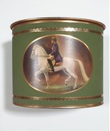 Vintage Max Herz Hamburg Frisch Röst Kaffee Tin Box Oval Can with Horse ... - £54.81 GBP