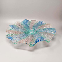 1960s Gorgeous Big Blue, Pink and Green Centerpiece in Murano Glass by Linea Art - $390.00