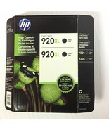 HP 920XL Black Ink Twin Pack CN701BN - 2 x CD975AN Genuine Sealed Retail... - £63.26 GBP