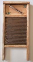 Vintage Decorative Washboard With Wooden Peg Floral Accents 18&quot; Farmhous... - $21.59