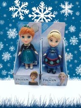 Disney Frozen Poseable Mini Doll Toddler Miniature 3&quot; Figure Anna And Elsa - £12.37 GBP