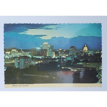 Postcard Sunset Over Denver CO Colorado USA Posted 1969 Writing Stamped - £5.04 GBP