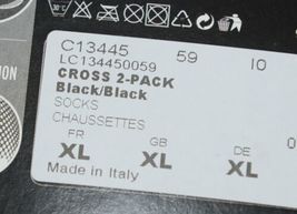 Salomon Running Cross 2 Pack  Extra Large Black Gray Ankle Length image 7