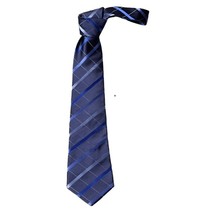 BCBG ATTITUDE Mens Necktie Multi Blue Striped Silk 59&quot;x3.5&quot; - £9.14 GBP