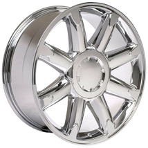 GMC 20&quot; Chrome Denali Style Eight Spoke Wheels Rims For 2000-18 Sierra Yukon - £1,004.19 GBP