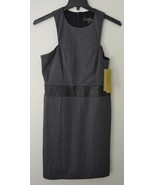 Nicole Miller Womens Lexi Ponte w/ Vegan Leather Dress Charcoal Choose Size - $33.79 CAD