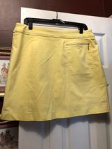 NWT Jamie Sadock LEMON YELLOW Skinnylicious Pullon Stretch Golf Skort - 16 image 2