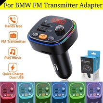 For BMW Bluetooth 5.0 Car FM Transmitter MP3 Player Radio 2 USB Charger ... - £13.32 GBP