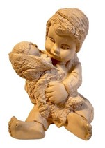 Vintage 1979 Abbey Press St Meinrad sculpture Rare Boy With Baby Siblings 5 In - £19.66 GBP