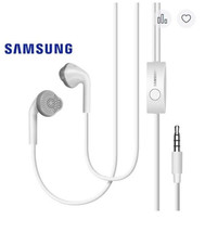 Genuine Samsung Handsfree Headphones Earphones with Mic EHS61ASFWE White Black - £6.04 GBP