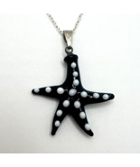 Murano Glass Handcrafted Jewelry, Lovely Starfish &amp; 925 Sterling Silver ... - $54.57 CAD