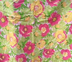 VIP Cranston Print Works Pink Yellow Green Tropical Floral Fabric 30&quot; x 44&quot; - £9.48 GBP