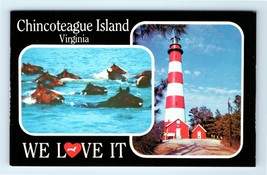 Annual Wild Pony Swim 1886 Lighthouse Chincoteague Island VA Postcard - $5.95