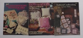 Vintage Candlewicking Embroidery Pattern books / booklets Lot of 3 - $7.69