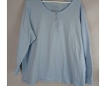 Croft &amp; Barrow Women&#39;s Blue Long Sleeve Shirt Plus Size 2X - $12.60