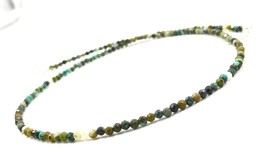 Genuine Turquoise Bead 925 Silver Necklace Jewelry Women Handmade USA SE... - £13.93 GBP