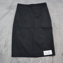 Club Monaco Skirt Womens 2 Black Cotton Stretch A Line Knee Length Work Bottoms - $25.62