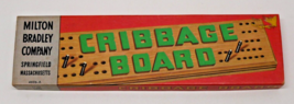 Vintage 1960&#39;s MiIton Bradley 4626-A Wood Cribbage Board Game Metal Pegs... - $11.99