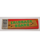Vintage 1960&#39;s MiIton Bradley 4626-A Wood Cribbage Board Game Metal Pegs... - £9.47 GBP