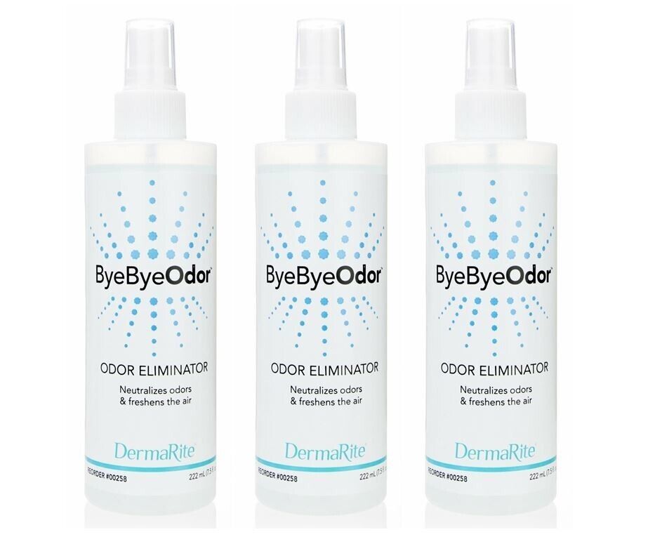 3 Pak ByeByeOdor Deodorizer 7.5 oz. Pump Spray Fruit Scent Odor Eliminat... - $20.78