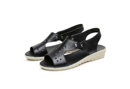 TIMETANG 2021 Summer ladies slides Casual open-toe Rome fashion Genuine Leather  - £41.49 GBP