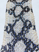 Python Print Showgirl Elaphe Snake Skin Snakeskin Leather Metallic Dots ... - $411.05 MXN