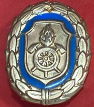 Original German Pin-Badge Bavarian Fire Service Achievement Badge Gold/Blue - £11.45 GBP