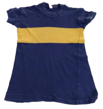 Camiseta soccer cotton  jersey Vieja Pique Boca JRS  Niño  70s  Check Stock - $28.71