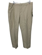 Coldwater Creek Pants Khaki Beige Women 16 Dress Trousers Capri Flat Front NWT - £19.01 GBP