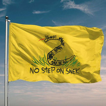 No Step On Snek Letter Flag Creative Funny 3x5 Feet Yellow Banner Flag Cloth A - £18.44 GBP