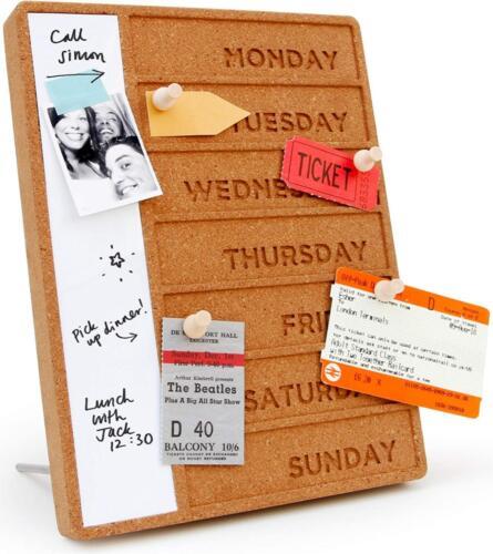 New CORK WHITEBOARD WEEKLY PLANNER Office Desk Organizer Pin Board FREE SHIPPING