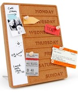 New CORK WHITEBOARD WEEKLY PLANNER Office Desk Organizer Pin Board FREE ... - $12.76